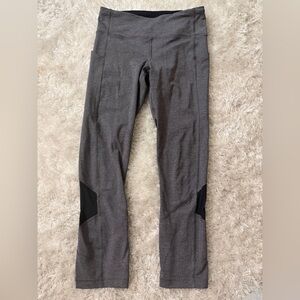 Lululemon Pace Rival Crop leggings in Heathered Black